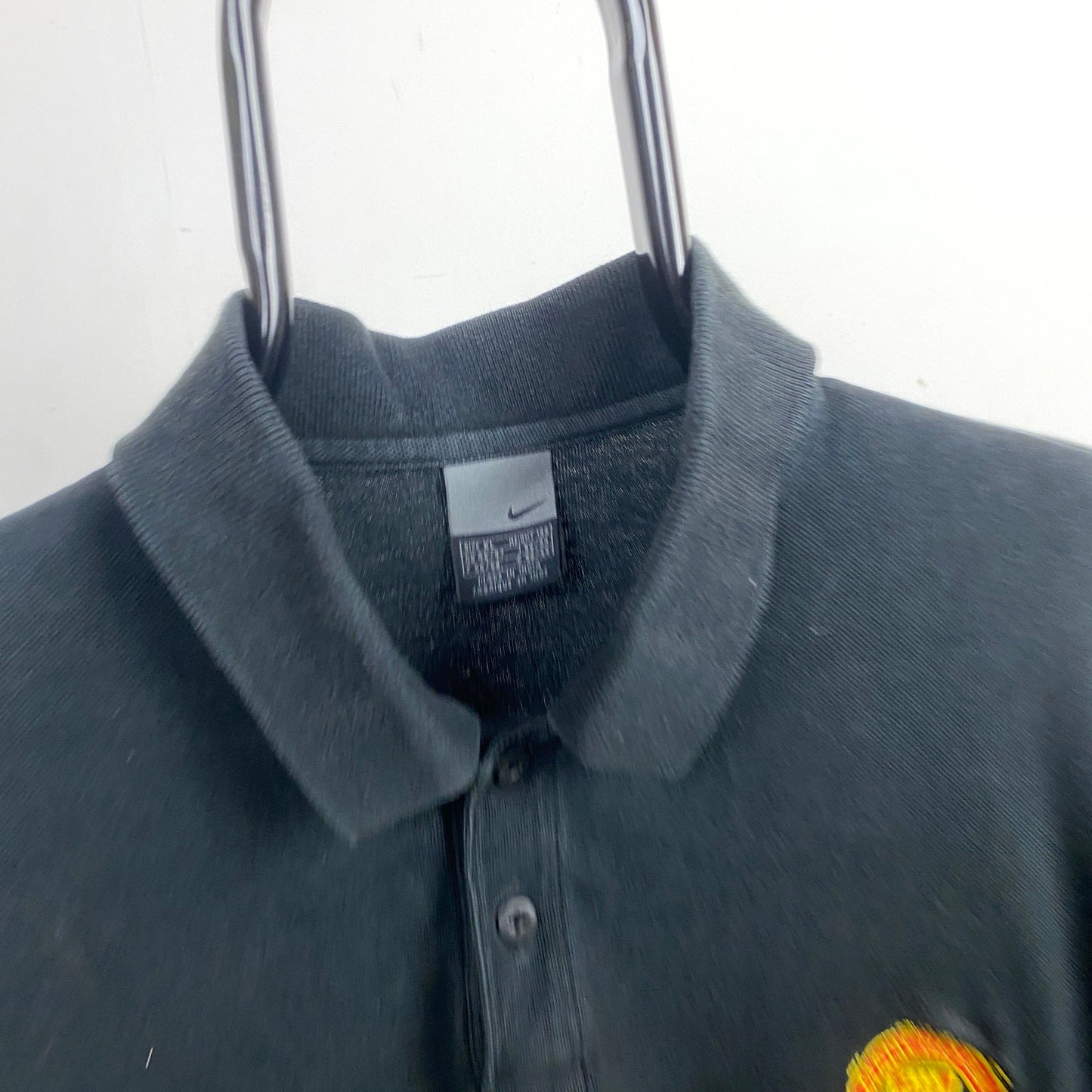 00s Nike Manchester United Polo Shirt T-Shirt Black XL