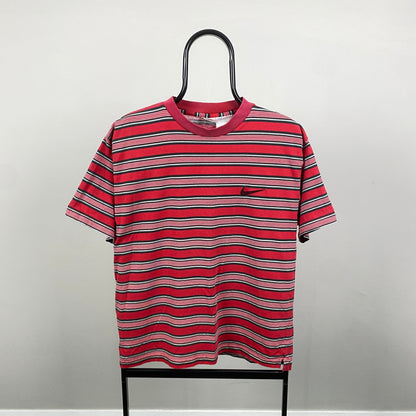 90s Nike Striped T-Shirt Red XL