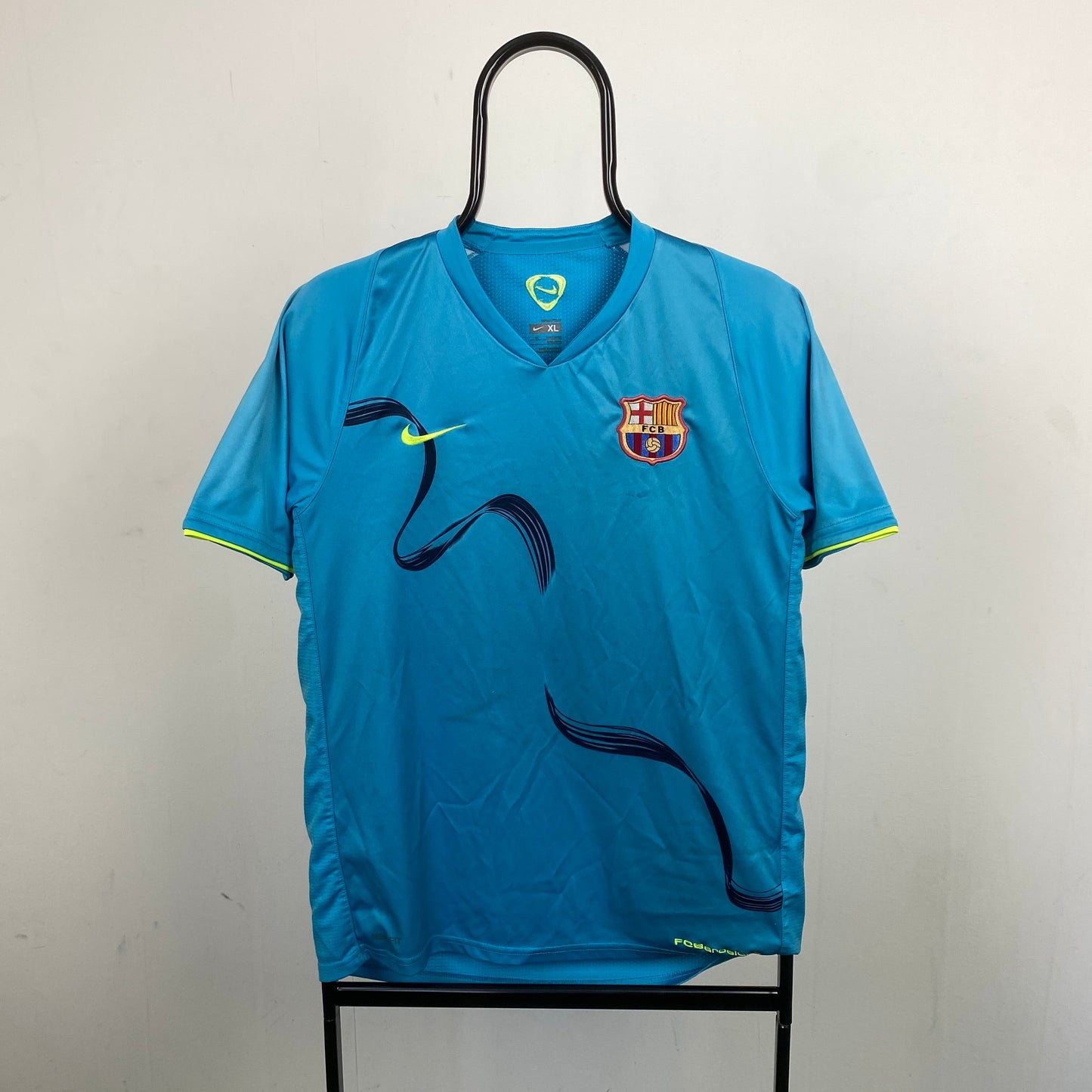00s Nike Barcelona Football Shirt T-Shirt Blue Small