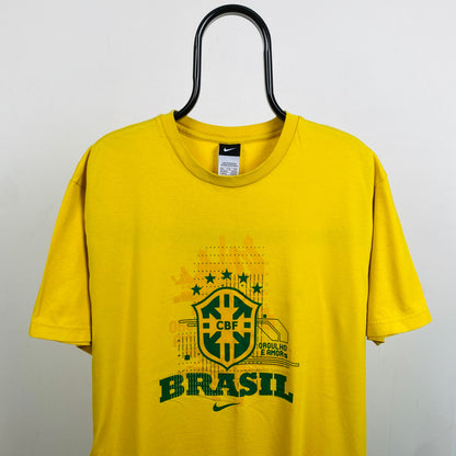 00s Nike Brazil T-Shirt Yellow XXL