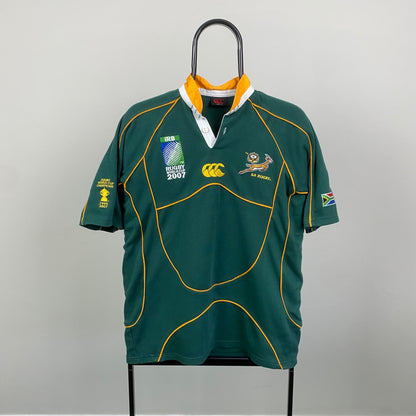 00s Canterbury South Africa Rugby Shirt T-Shirt Green XS