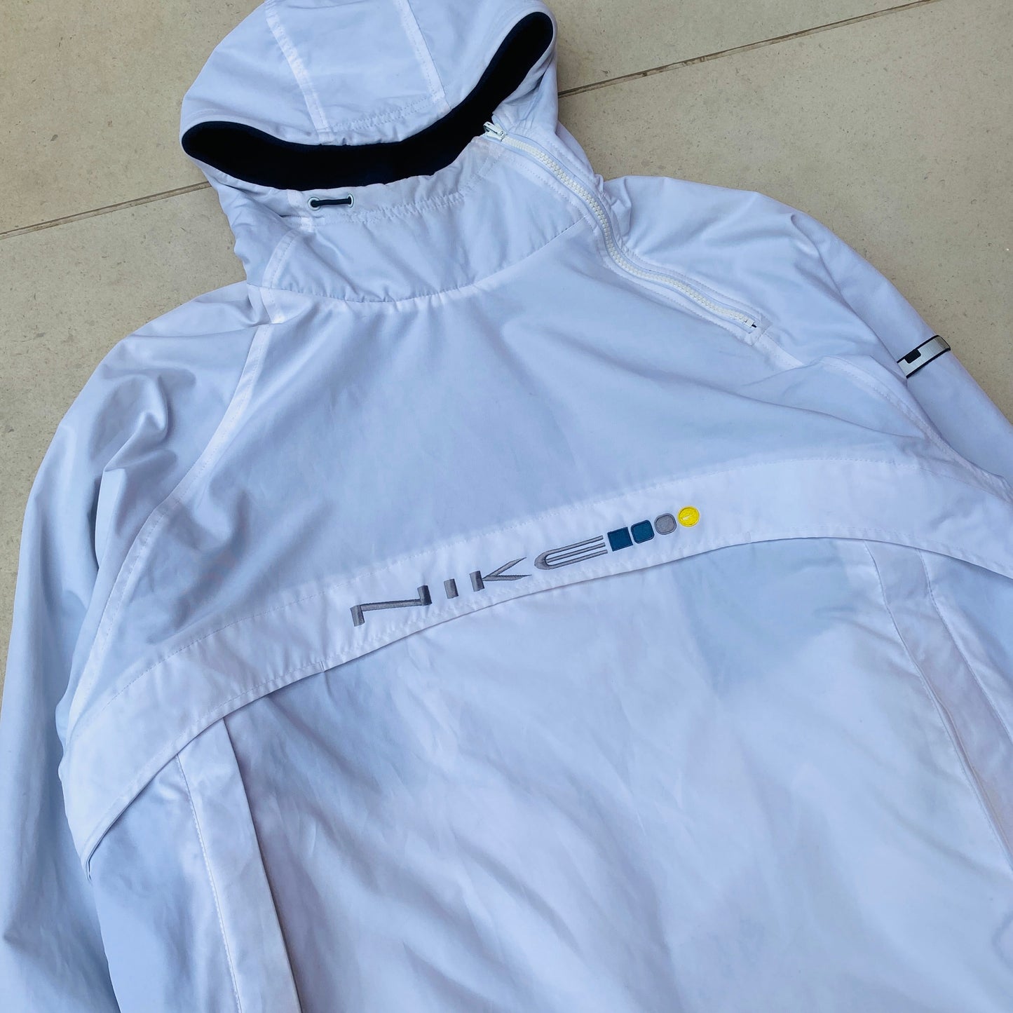 90s Nike Reversible Sidewinder Fleece Jacket Blue White Medium