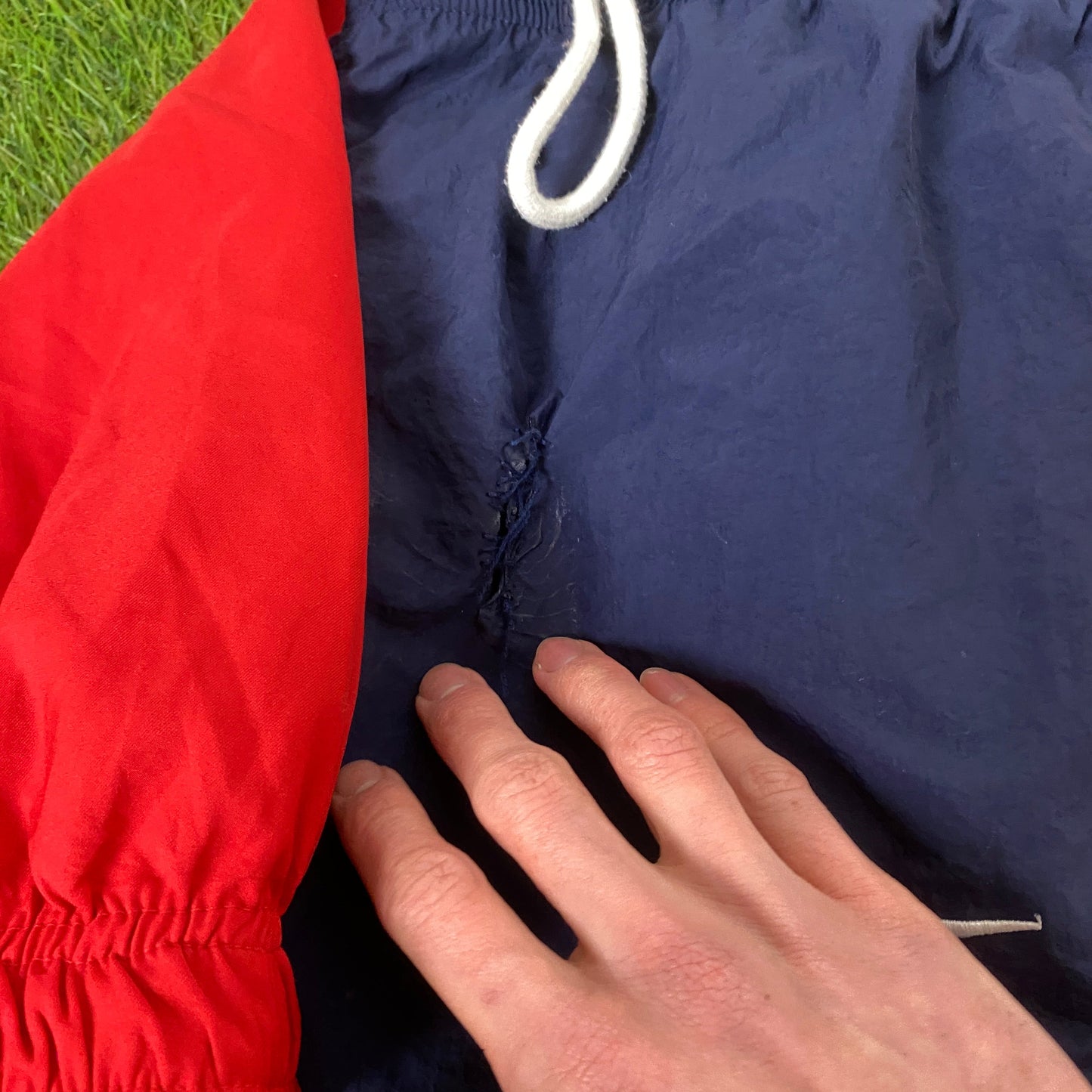 00s Nike Piping Tracksuit Jacket + Joggers Set Red Large