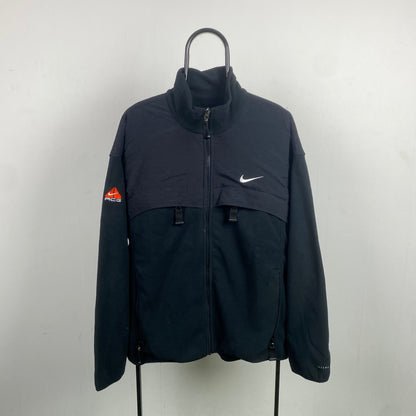90s Nike ACG Fleece Coat Sweatshirt Black XL