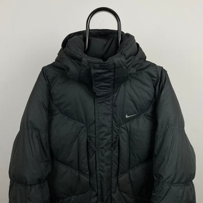 90s Nike Down Puffer Jacket Grey Medium