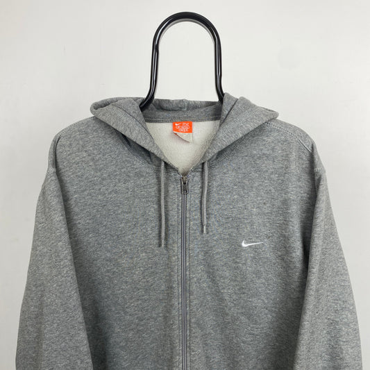 00s Nike Heavyweight Zip Hoodie Grey XXL