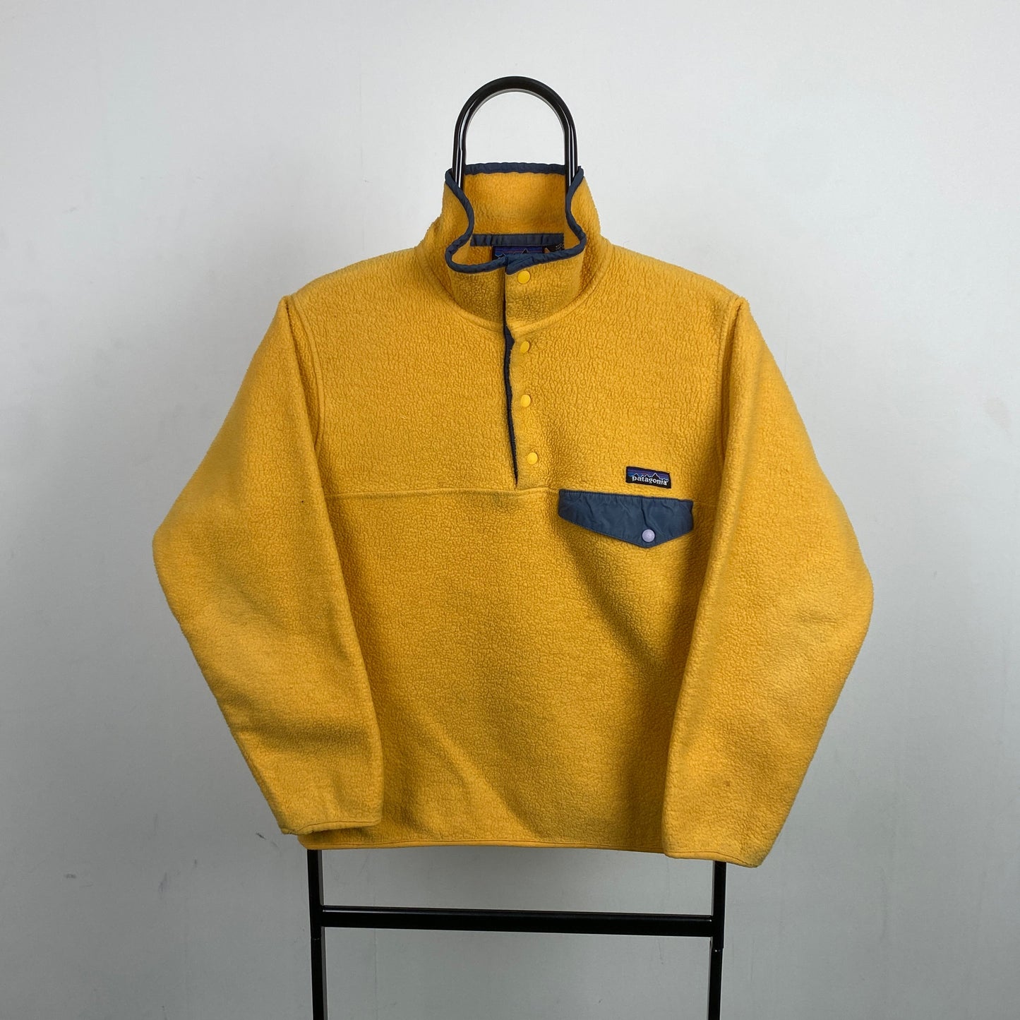 Retro Patagonia Synchilla Fleece Sweatshirt Yellow XS