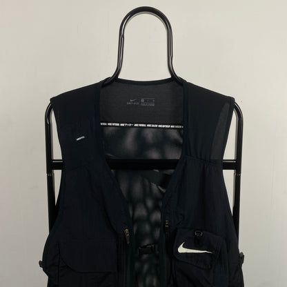 00s Nike Running Vest Windbreaker Jacket Black Small