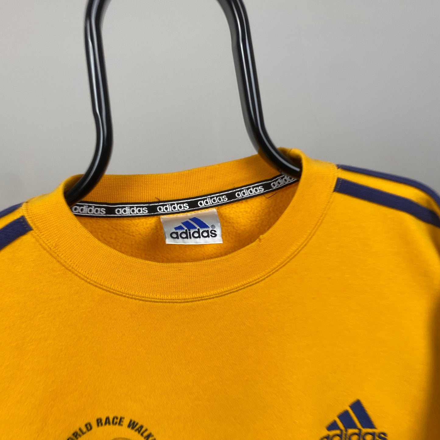 90s Adidas Sweatshirt Yellow XL