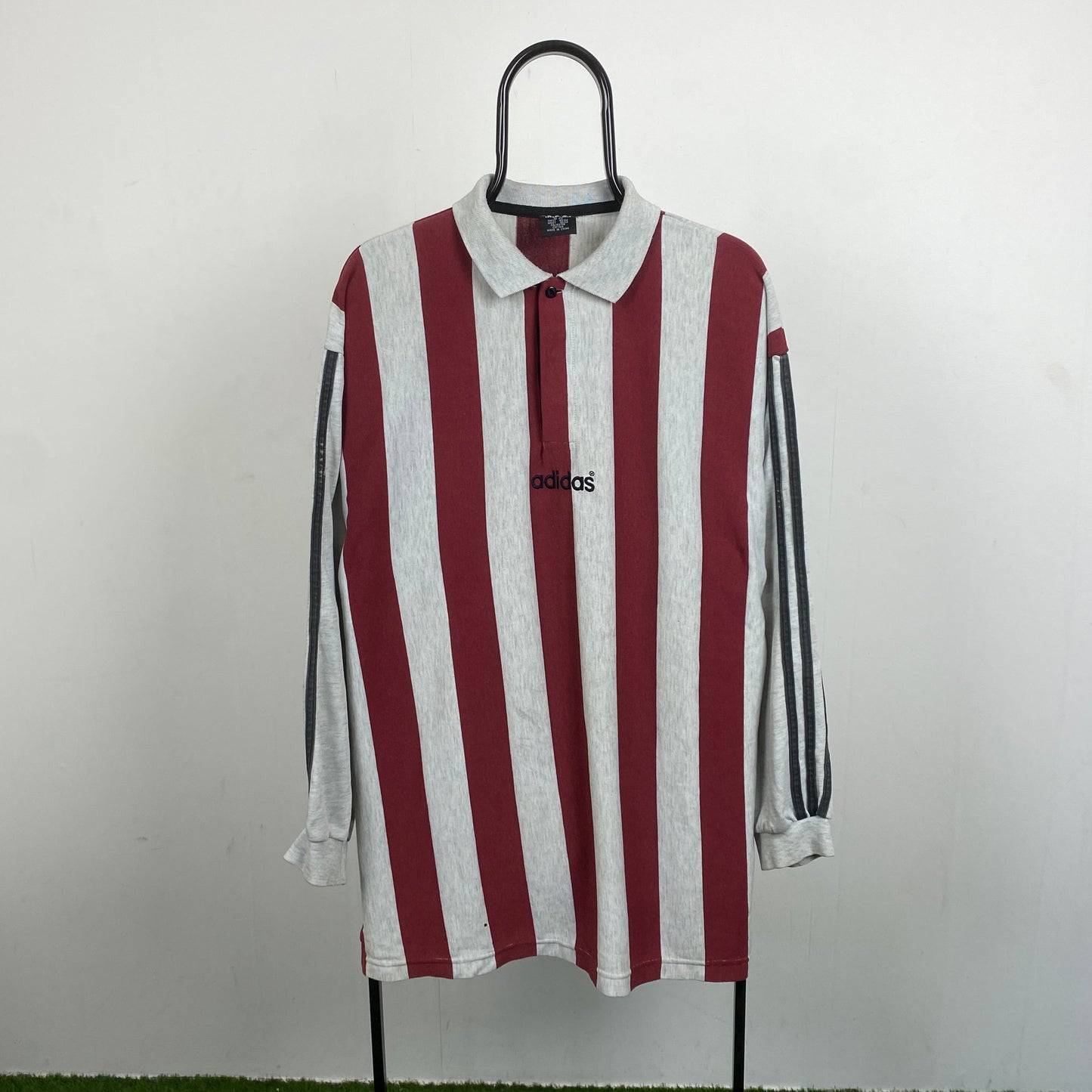 90s Adidas Rugby Sweatshirt Red XL