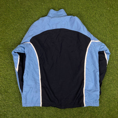00s Nike Piping Tracksuit Set Windbreaker + Joggers Blue XXL