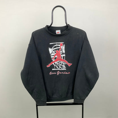 90s Nike Jordan Sweatshirt Black Medium