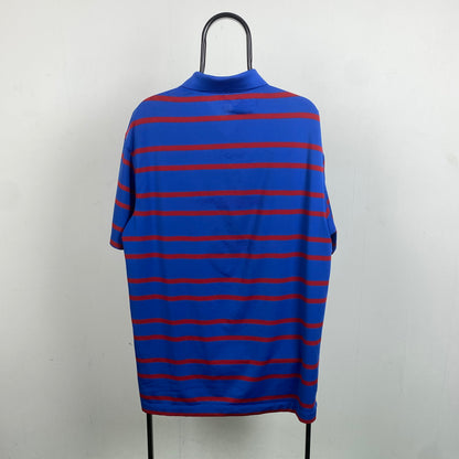 00s Nike Barcelona Golf Polo Shirt T-Shirt Blue Large