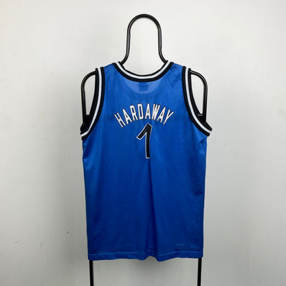 Retro Champion Orlando Magic Hardaway Basketball Vest T-Shirt Blue Small