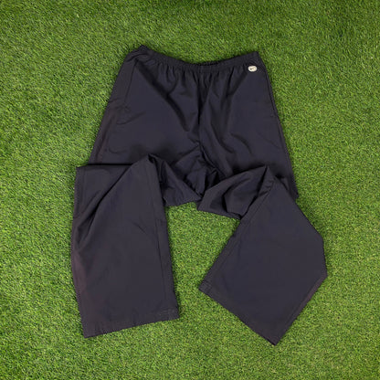 00s Nike Fleece Windbreaker Tracksuit Jacket + Joggers Set Brown Large