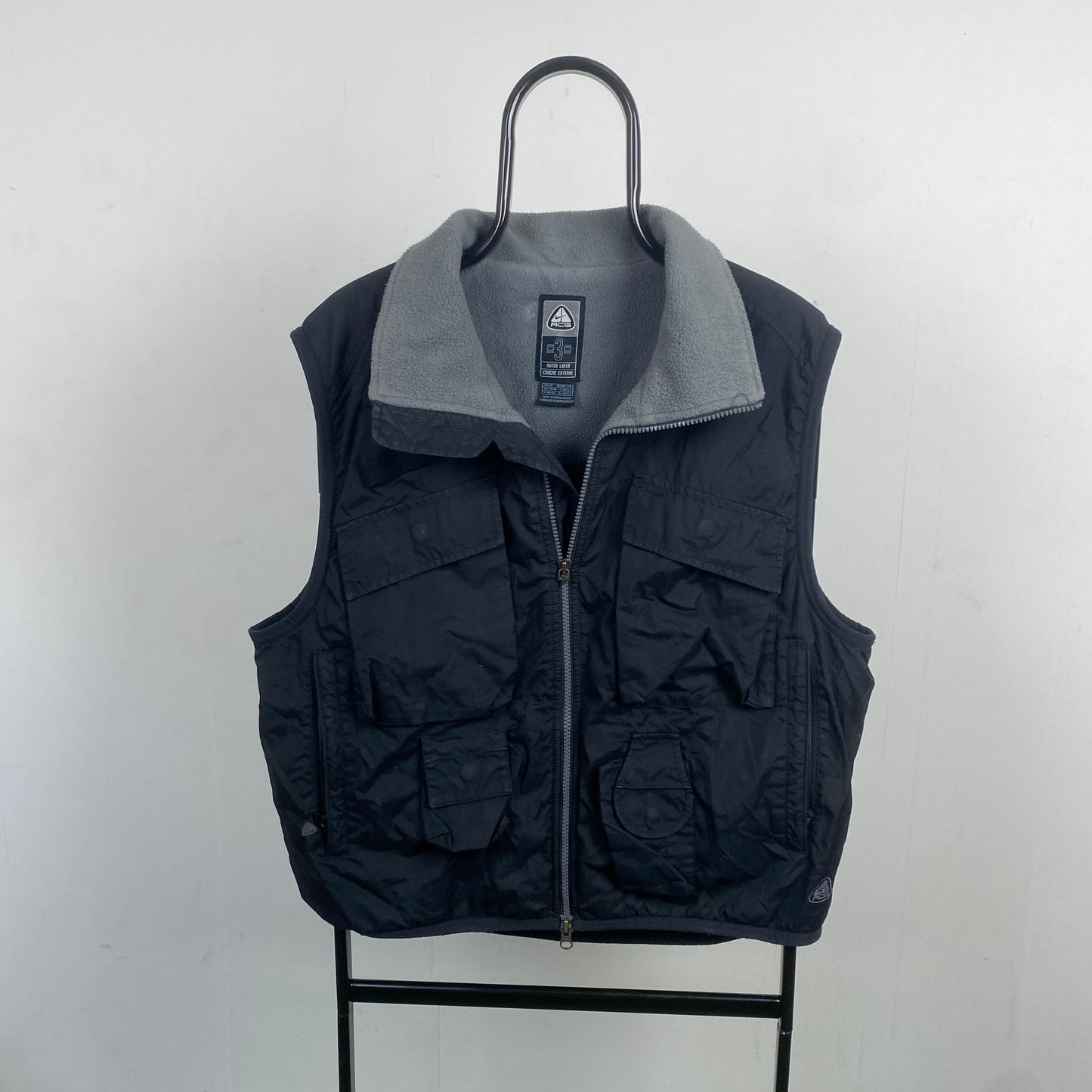 00s Nike ACG Fleece Gilet Jacket Black Medium