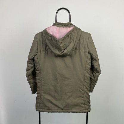00s Nike Puffer Jacket Brown XS