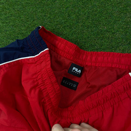 Retro Fila Shorts Red Medium