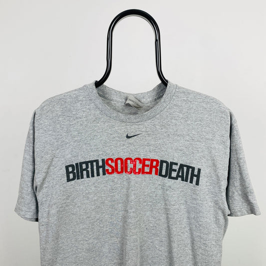 00s Nike Centre Swoosh T-Shirt Grey Small