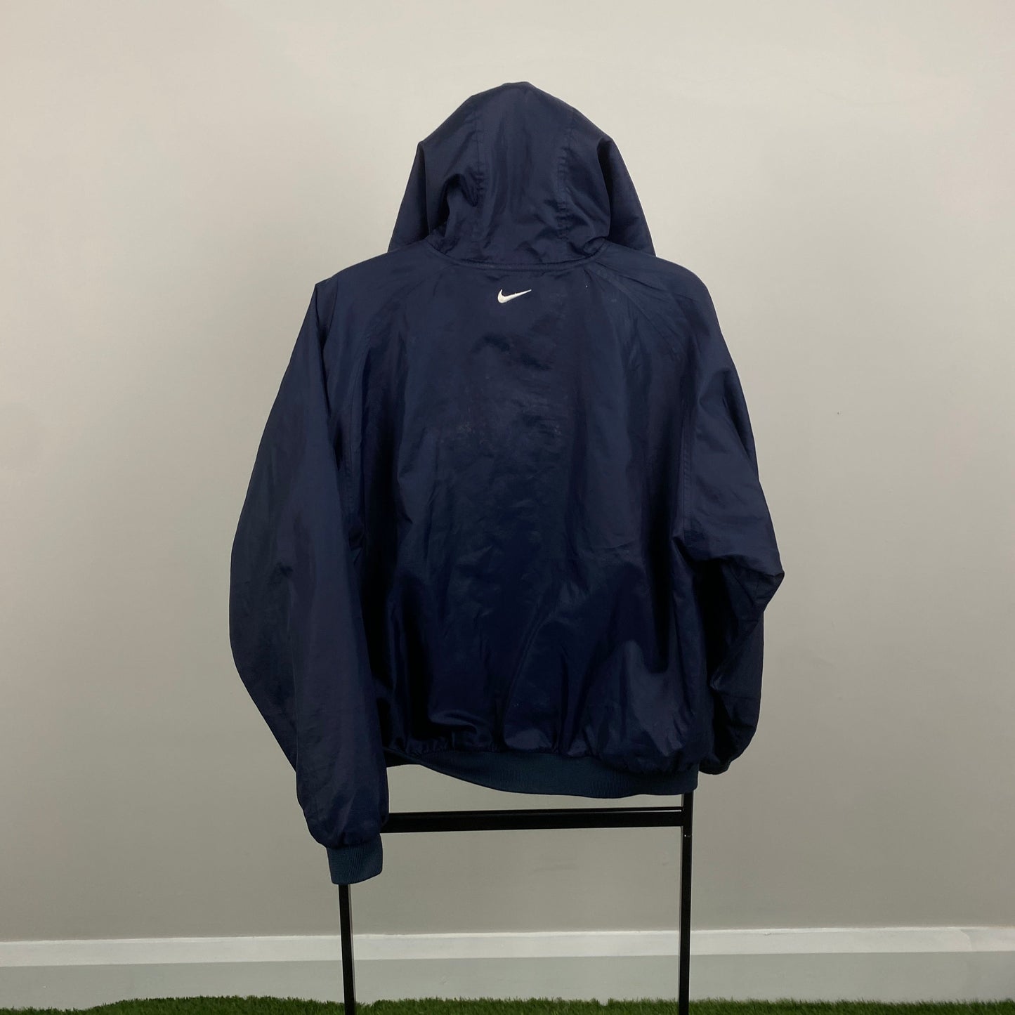 90s Nike Reversible Puffer Fleece Jacket Blue Large