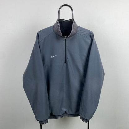 00s Nike Reversible Fleece Coat Jacket Black XL