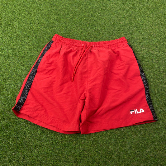 Retro Fila Shorts Red Small