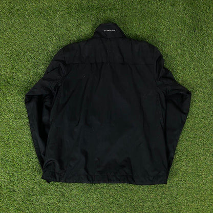 00s Nike Golf Windbreaker Jacket + Joggers Set Black Medium