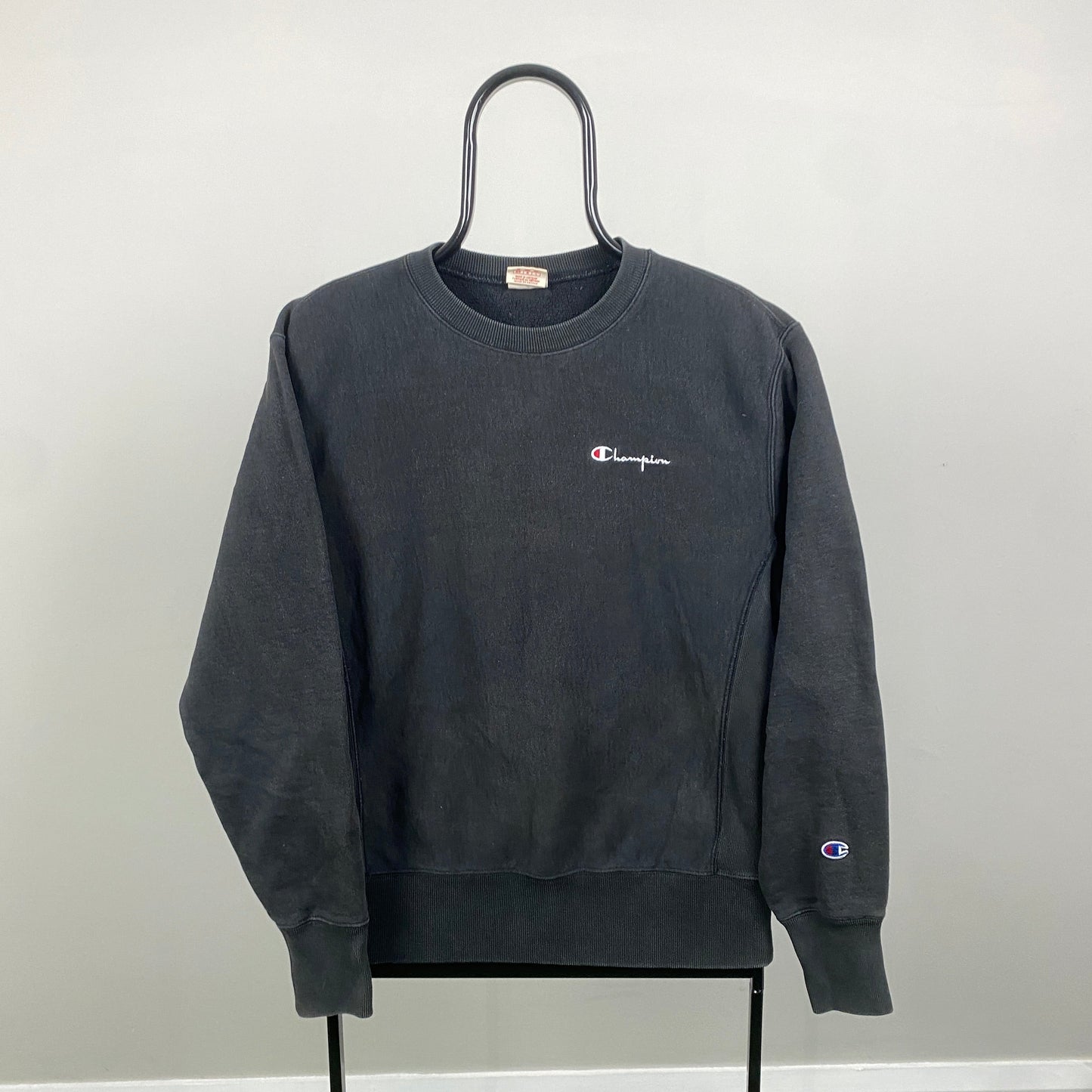 Retro Champion Sweatshirt Black Medium