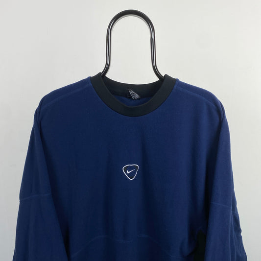 00s Nike Therma-Fit Fleece Sweatshirt Blue XL