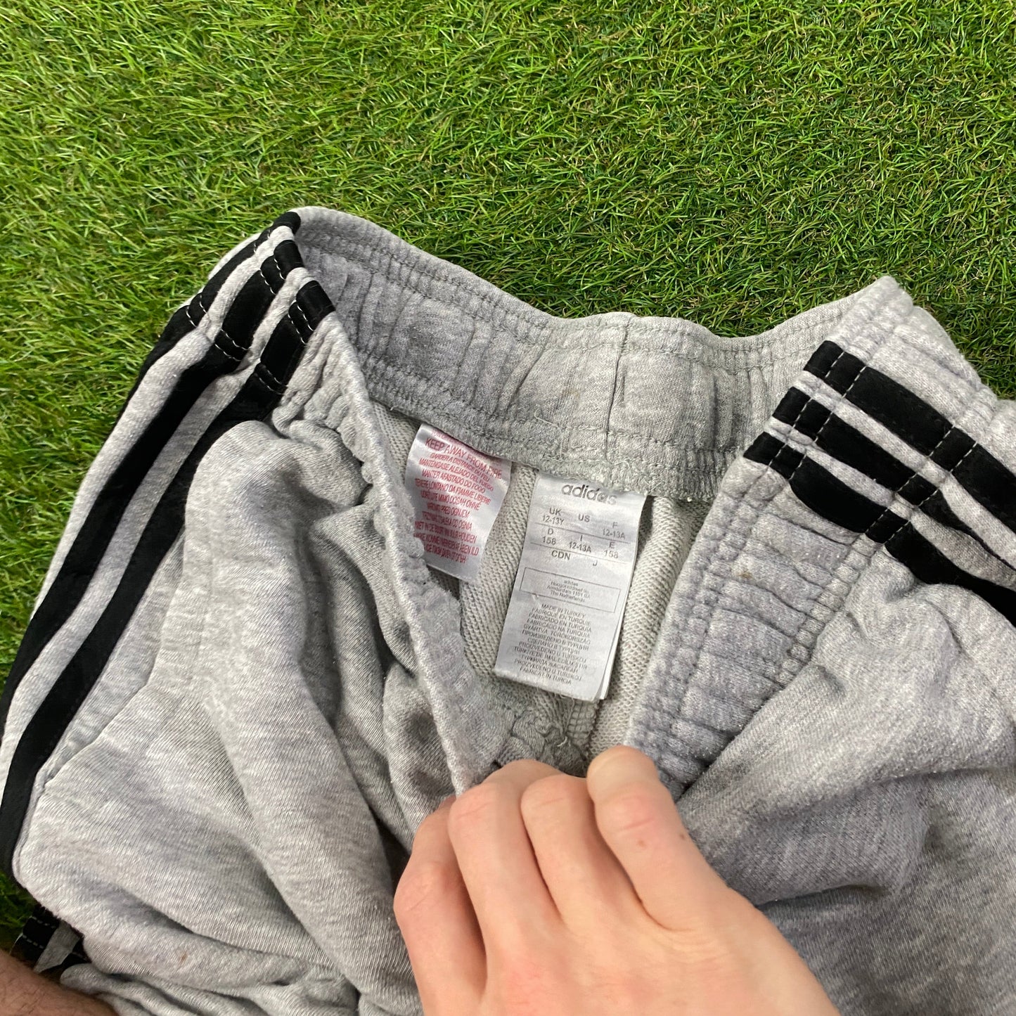 00s Adidas Cotton Shorts Grey Small