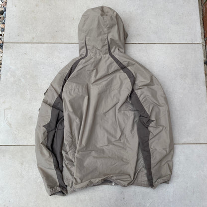 90s Nike Reversible Fleece Coat Jacket Brown Large