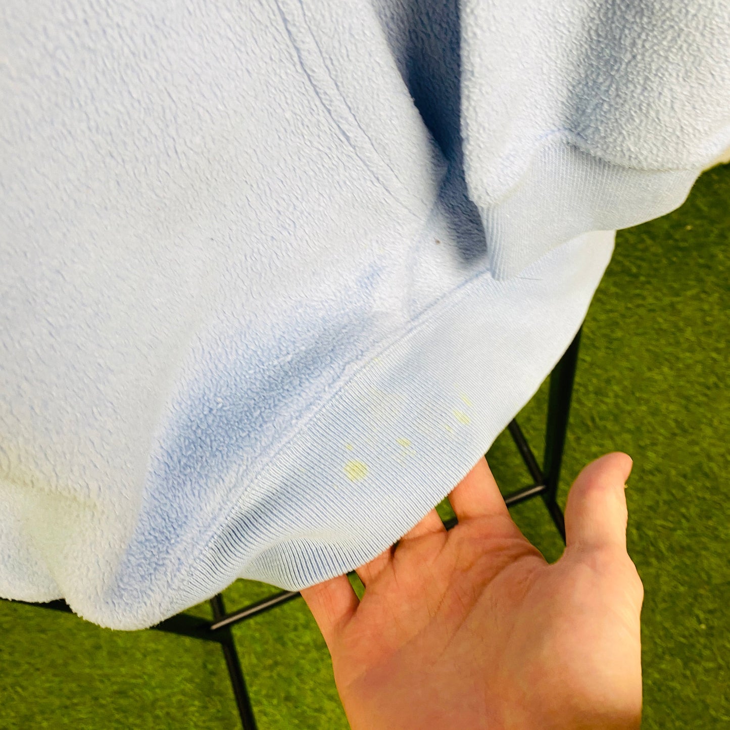 Retro Gap Fleece Hoodie Baby Blue Small