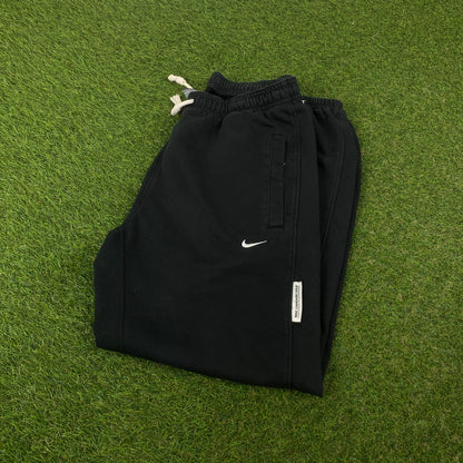 00s Nike Wide Leg Cotton Joggers Black Medium