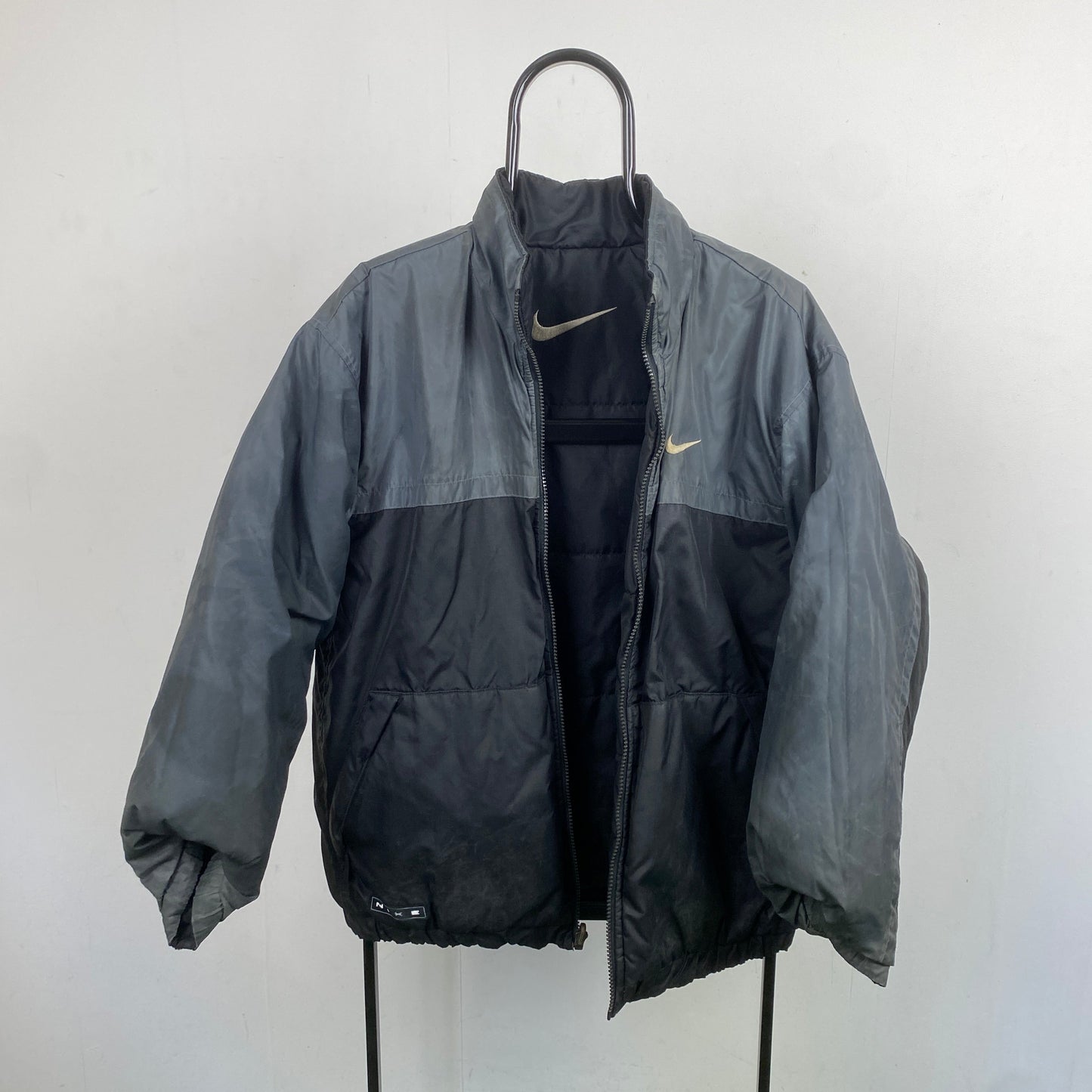 00s Nike Reversible Puffer Jacket Black Small