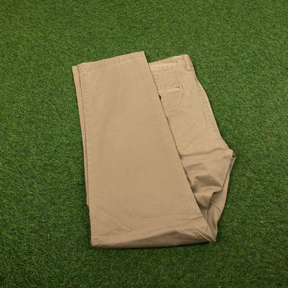 Retro Dickies Cargo Trousers Joggers Brown Small