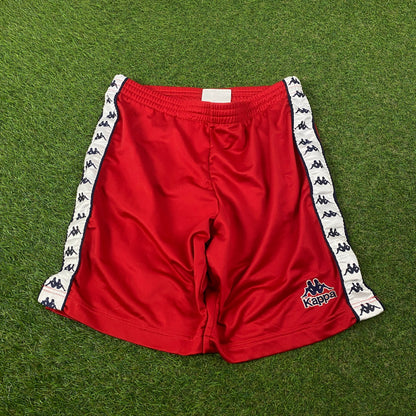 Retro Kappa Logo Taping Shorts Red Medium