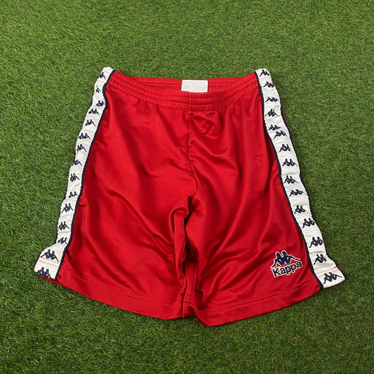 Retro Kappa Logo Taping Shorts Red Medium