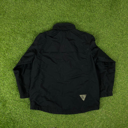 00s Nike Windbreaker Jacket + Joggers Set Black Small