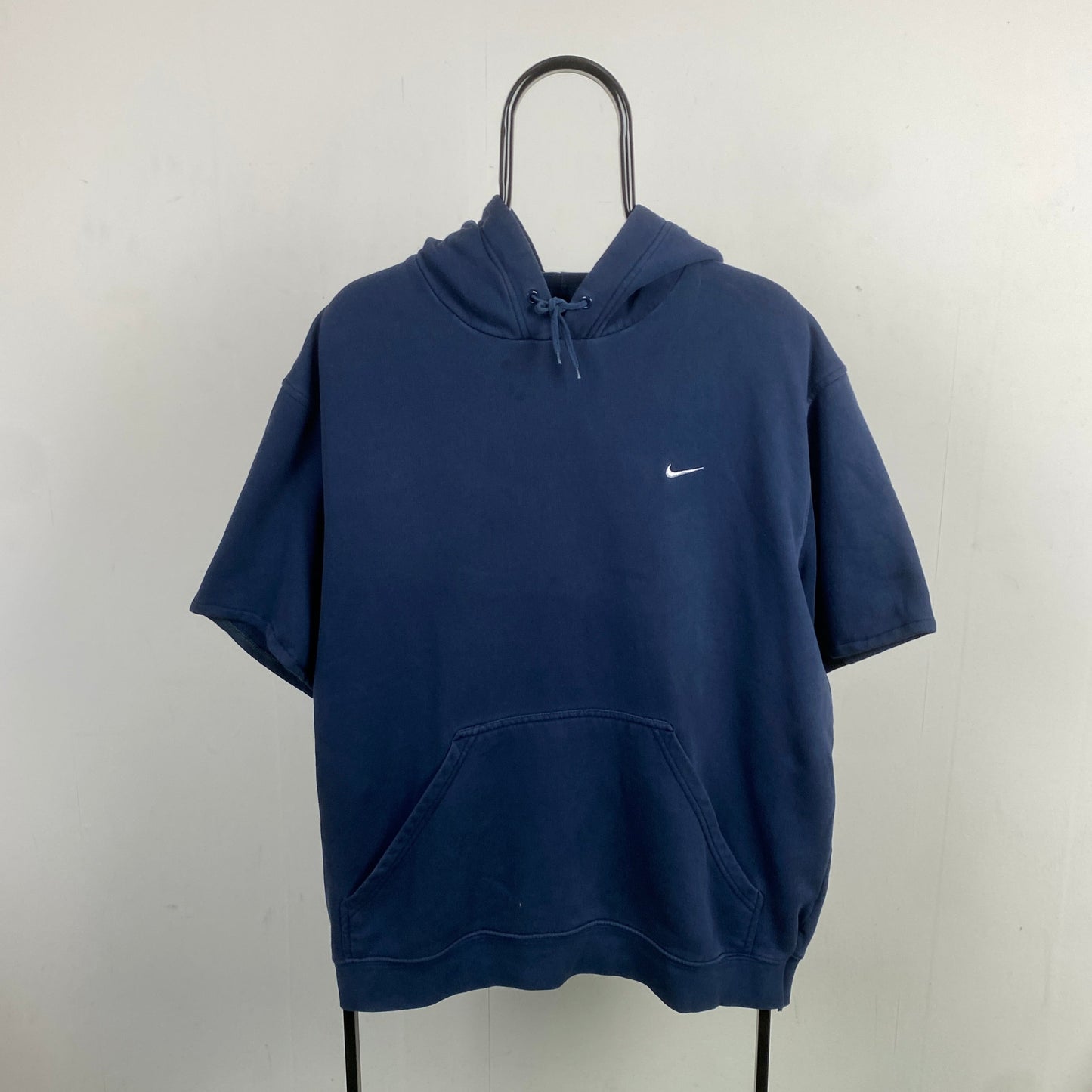 00s Nike Sleeveless Workout Hoodie Blue XL