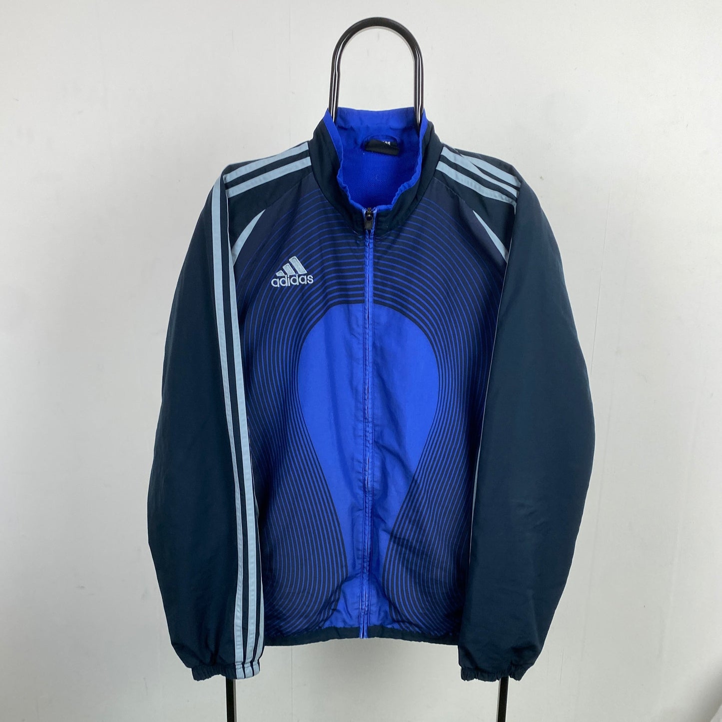 00s Adidas Windbreaker Jacket Blue Large