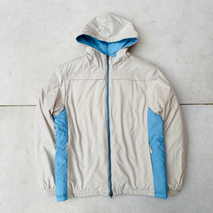 00s Nike Reversible Puffer Jacket Baby Blue Brown Medium
