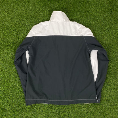 00s Nike Windbreaker Jacket + Joggers Set White Small