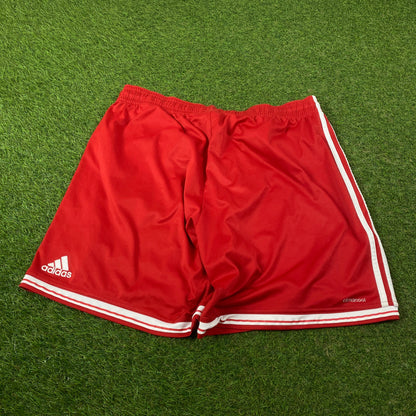 00s Adidas Bayern Munich Football Shorts Red XL
