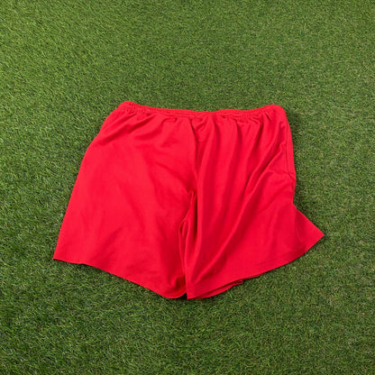 00s Nike Football Shorts Red Medium