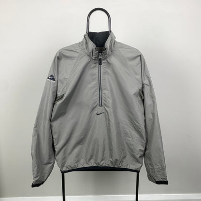 90s Nike ACG Packable Windbreaker Coat Jacket Grey Medium