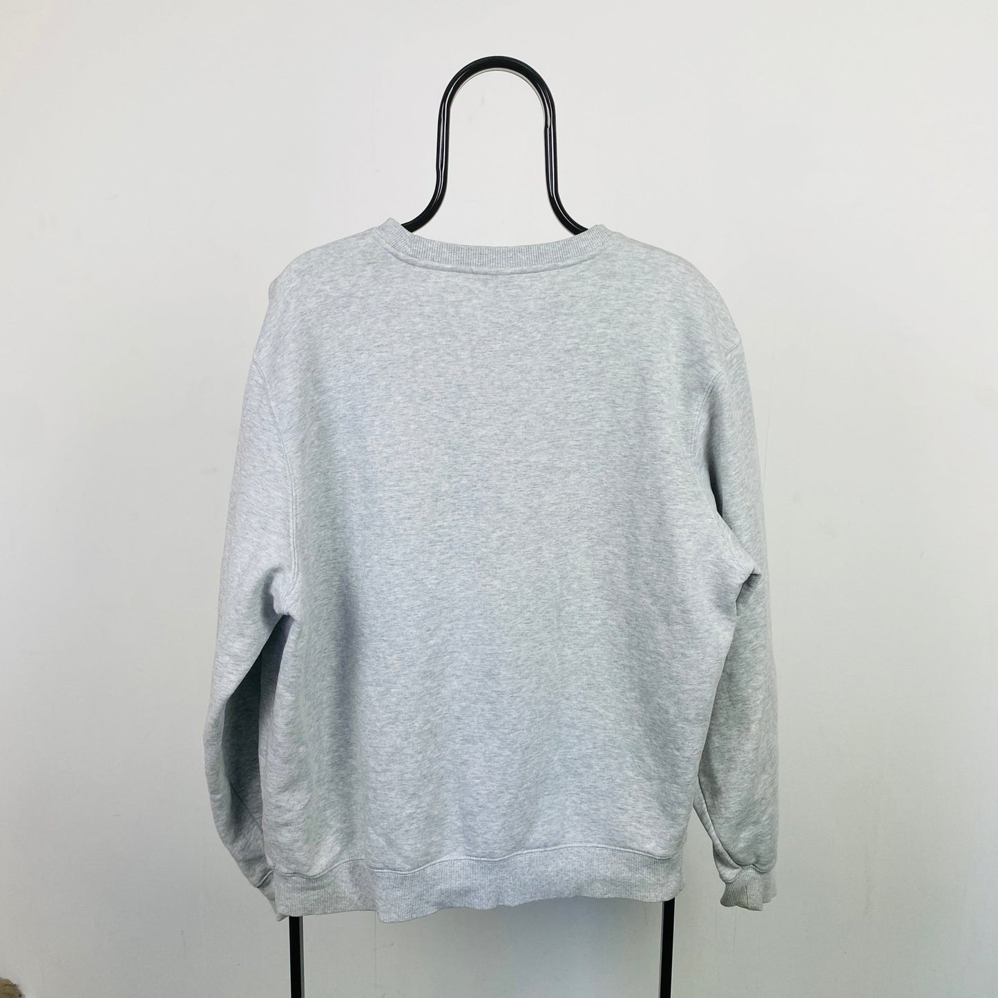 Retro 00s Stussy Sweatshirt Grey Large