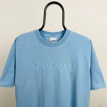 Retro 90s Screen Stars Gran Canaria T-Shirt Blue XL