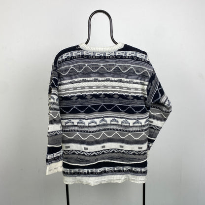 Retro Coogi Style Sweatshirt Black Large