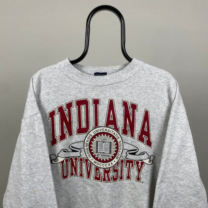 Retro 00s Indiana University Sweatshirt Grey XL