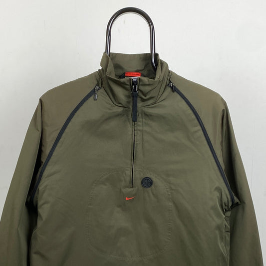 90s Nike Removable Sleeve Windbreaker Jacket Green Medium
